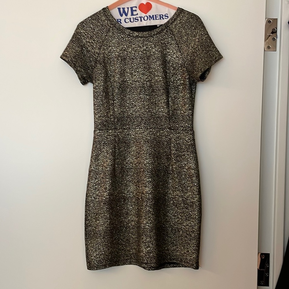 Collective concepts metallic body con dress